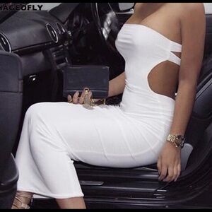 Sexy all white dress